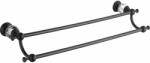 Mexen Estela cuier dublu pentru prosoape, negru - 7011525-70 (7011525-70)