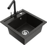Mexen Vito chiuvetă de bucătărie din granit cu 1 compartiment cu baterie Duero, negru/auriu metalizat - 6503-75-671600-70 (6503-75-671600-70)