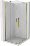 Mexen Velar Cabină de duș Duo cu uși culisante 100 x 100 cm, transparentă, aurie - 871-100-100-02-50 (871-100-100-02-50)