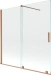 Mexen Velar paravan de baie cu 2 aripi glisant 160 x 150 cm, transparent, cupru periat - 896-160-000-01-65 (896-160-000-01-65)