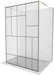 Mexen Kioto perete duş freestanding 120 x 200 cm, model negru 8 mm, auriu - 800-120-002-50-78 (800-120-002-50-78)