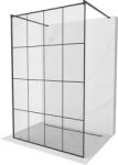 Mexen Kioto perete de duș de sine stătător 130 x 200 cm, transparent/Model negru 8 mm, Neagră - 800-130-002-70-77 (800-130-002-70-77)