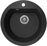 Laveo Dafne gránit mosogató 51x51 cm fekete SBD780T (SBD780T)