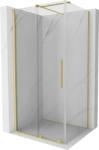 Mexen Velar cabină de duș extensibilă 130 x 85 cm, transparent, auriu cu aspect periat - 871-130-085-01-55 (871-130-085-01-55)