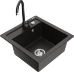 Mexen Vito chiuvetă de granit cu 1 cameră cu baterie de bucătărie Telma, negru/auriu metalizat - 6503-75-670200-70 (6503-75-670200-70)