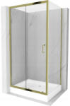 Mexen Apia cabina de duș glisantă 120 x 90 cm, transparentă, aurie + cadă de duș Rio - 840-120-090-50-00-4510 (840-120-090-50-00-4510)