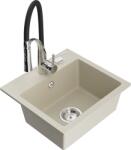 Mexen Milo chiuvetă de bucătărie din granit cu 1 cuvă și baterie Aster, bej - 6505-69-73450-07 (6505-69-73450-07)