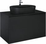 Elita Glam szekrény 91x47.1x54 cm mosdókagyló alá akasztható fekete RE010900167160 (RE010900167160)
