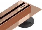 Mexen Flat 360° Slim scurgere liniară rotativă 90 cm, aur roz - 1641090 (1641090)