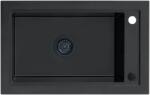 BERG Linda gránit mosogató 68.6x42.7 cm fekete BRQL19104 (BRQL19104)