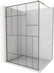 Mexen Kioto panou de duș Walk-in 100 x 200 cm, model negru 8 mm, aur roz - 800-100-101-60-78 (800-100-101-60-78)