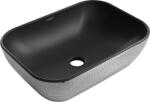 Mexen Rita chiuvetă de blat 45 x 32 cm, negru mat/model argintiu solzi - 21084572 (21084572)
