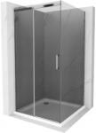 Mexen Omega cabină de duș extensibilă 100 x 100 cm, Grafit, Crom + cadă de duș Flat, Albă - 825-100-100-01-40-4010 (825-100-100-01-40-4010)