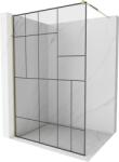 Mexen Kioto panou de duș Walk-in 120 x 200 cm, model negru 8 mm, auriu - 800-120-101-50-78 (800-120-101-50-78)