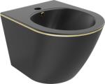 Mexen Lena bideu suspendat, negru mat/linie aurie - 35224875 (35224875)