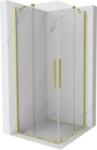 Mexen Velar Duo cabină de duș culisantă 90 x 90 cm, transparentă, auriu periat - 871-090-090-02-55 (871-090-090-02-55)