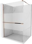 Mexen Kioto+ perete de duș cu raft Walk-in 70 x 200 cm, transparent/satinat, aur roz - 800-070-121-60-35 (800-070-121-60-35)