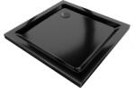 Mexen Flat receveur de duș pătrat subțire 70 x 70 cm, negru, sifon negru - 40707070B (40707070B)