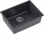 Quadron Alec gránit mosogató 53.5x40 cm fekete HQA5340CZK (HQA5340CZK)