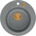 Quadron Morgan graniteq mosogató 51x51 cm szürke/grafit/onix HB8301U5-C1_P2O