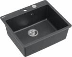 Quadron Morgan graniteq mosogató 56.5x49.5 cm fekete HB8304U8-FM_BS_P2O