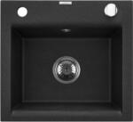 INVENA Tesalia gránit mosogató 48x44 cm fekete AZ-01-041 (AZ01041)