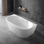 Hagser Greta fal mellé szerelhető fűrdőkád 150x80 cm ovális fehér HGR15000012 (HGR15000012)