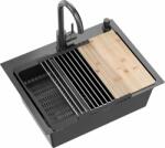 Quadron Luke mosogató csapteleppel és tartozékokkal antracit/antracit ZH5845PVDBLM_3623500_PVDBLM (ZH5845PVDBLM3623500PVDBLM)