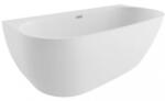 Polimat Risa fal mellé szerelhető fűrdőkád 170x80 cm ovális fehér 00441 (00441)