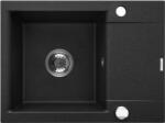 INVENA Tesalia gránit mosogató 59x44 cm fekete AZ-01-042 (AZ01042)