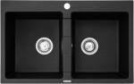 Pyramis Sparta gránit mosogató 78x50 cm fekete 070053301 (070053301)