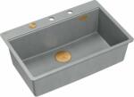 Quadron Marc graniteq mosogató 75x49 cm szürke/grafit/onix HQM7650U5_FM_PVDC1 (HQM7650U5FMPVDC1)
