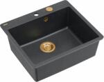 Quadron Morgan graniteq mosogató 56.5x49.5 cm fekete HB8304U8-FM_C1_P2O
