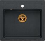 Quadron Bill graniteq mosogató 59.5x54 cm fekete HCQB6054U8_PVDC1