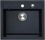 BERG Hobart gránit mosogató 56.5x51 cm fekete-szürke/grafit/onix BRQ14104 (BRQ14104)