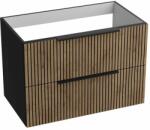 Lavita Oklahoma szekrény 80.5x46x54.2 cm mosdókagyló alá akasztható fekete-fa 5900378334071 (5900378334071)