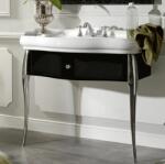 Kerasan Retro szekrény 90x40x77 cm mosdó alatt álló fekete-arany 7363K4 (7363K4)