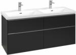 Villeroy & Boch Subway 3.0 szekrény 127.2x46.2x57.6 cm mosdókagyló alá akasztható fekete C568L0VL