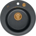 Quadron Morgan graniteq mosogató 51x51 cm fekete HB8301U8-C1_P2O (HB8301U8C1P2O)