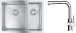 GROHE Készlet acél mosogató Grohe K700 31577SD1, konyhai csaptelep Oltens Myvat 35205100