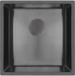 Oltens Hydda acél mosogató 44x44 cm fekete 71103300 (71103300)