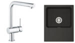 Franke Készlet konyhai csaptelep Grohe Minta 32168000, tectonite mosogató Franke Orion 114.0286. 441