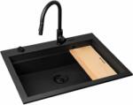 Pyramis Siros mosogató csapteleppel fekete/fekete 070177802BE (070177802BE)