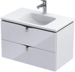 Oristo Siena szekrény 79.6x45.5x50 cm mosdókagyló alá akasztható fehér OR45-SD2S-80-1