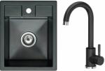 iceBerg Uno mosogató csapteleppel ónix/fekete ZZB14103BM (ZZB14103BM)