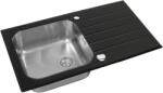 Alveus Vitro üveg és acél mosogató 78x43.5 cm acél 1114558 (1114558)