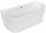 Polimat Sola fal mellé szerelhető fűrdőkád 160x75 cm ovális fehér 00330 (00330)