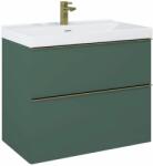 Elita Look szekrény 80x44.9x63.5 cm mosdókagyló alá akasztható zöld RE010801027010 (RE010801027010)