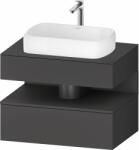 Duravit Qatego szekrény 80x55x60 cm mosdókagyló alá akasztható grafit QA4730049490010