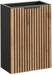 Comad Xilo szekrény 40x22x57 cm mosdókagyló alá akasztható fekete-tölgy XILO BLACK WOTAN 82-40-D-1D (XILOBLACKWOTAN8240D1D)